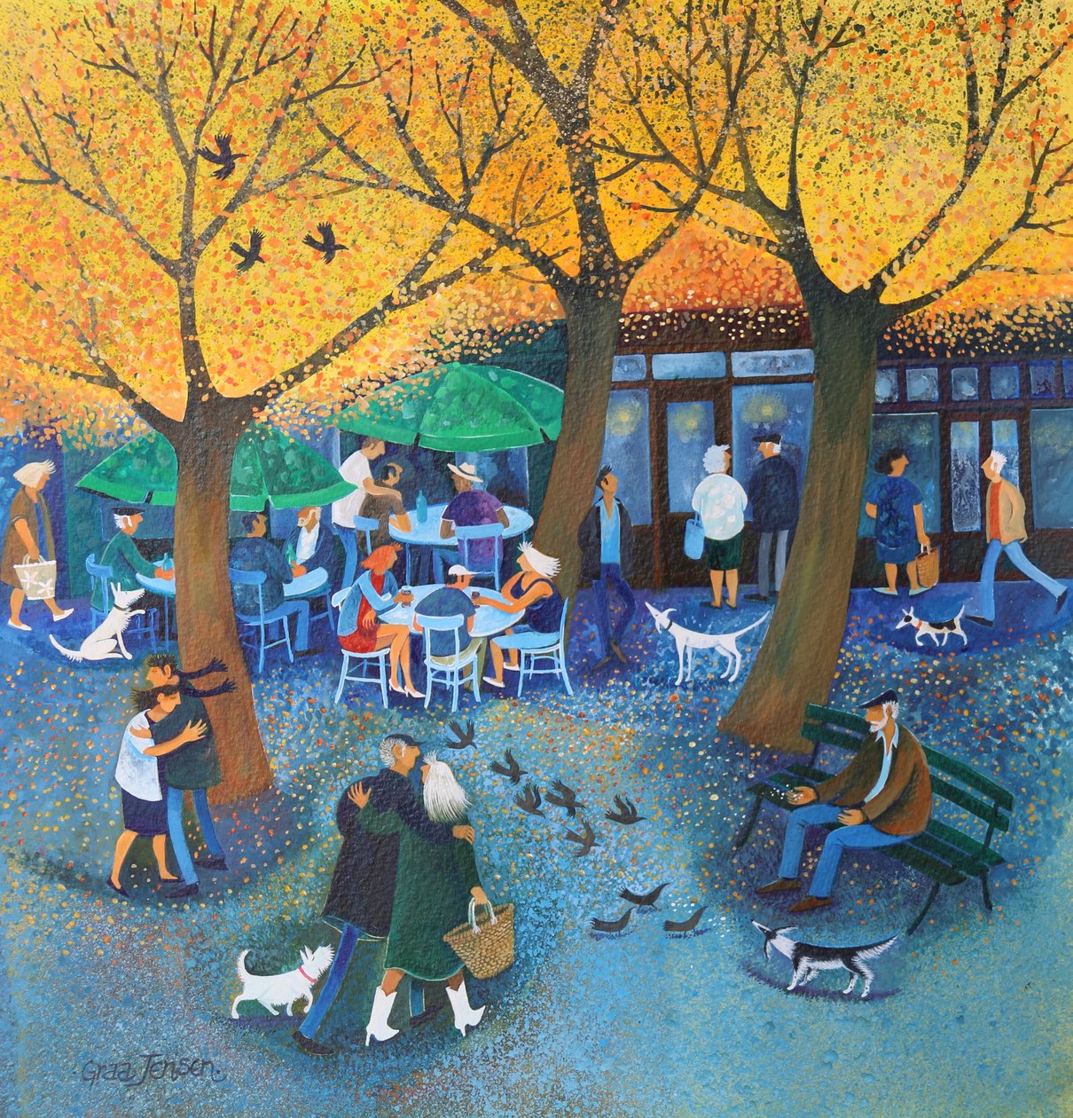 Apero Time 2016 (farby akrylowe na papierze) autorstwa Lisa Graa Jensen