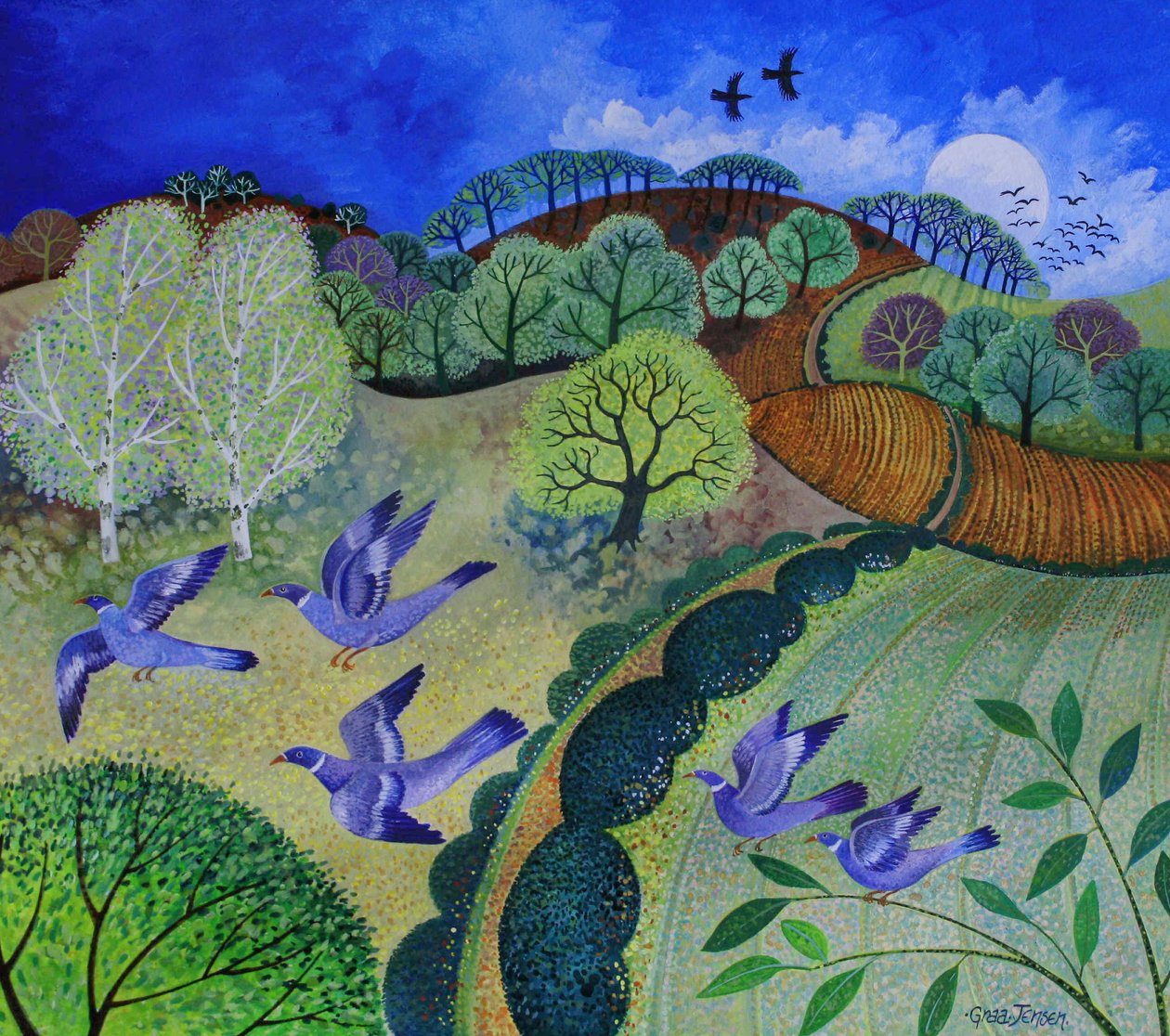 Lot, 2009, (akryl na papierze) autorstwa Lisa Graa Jensen