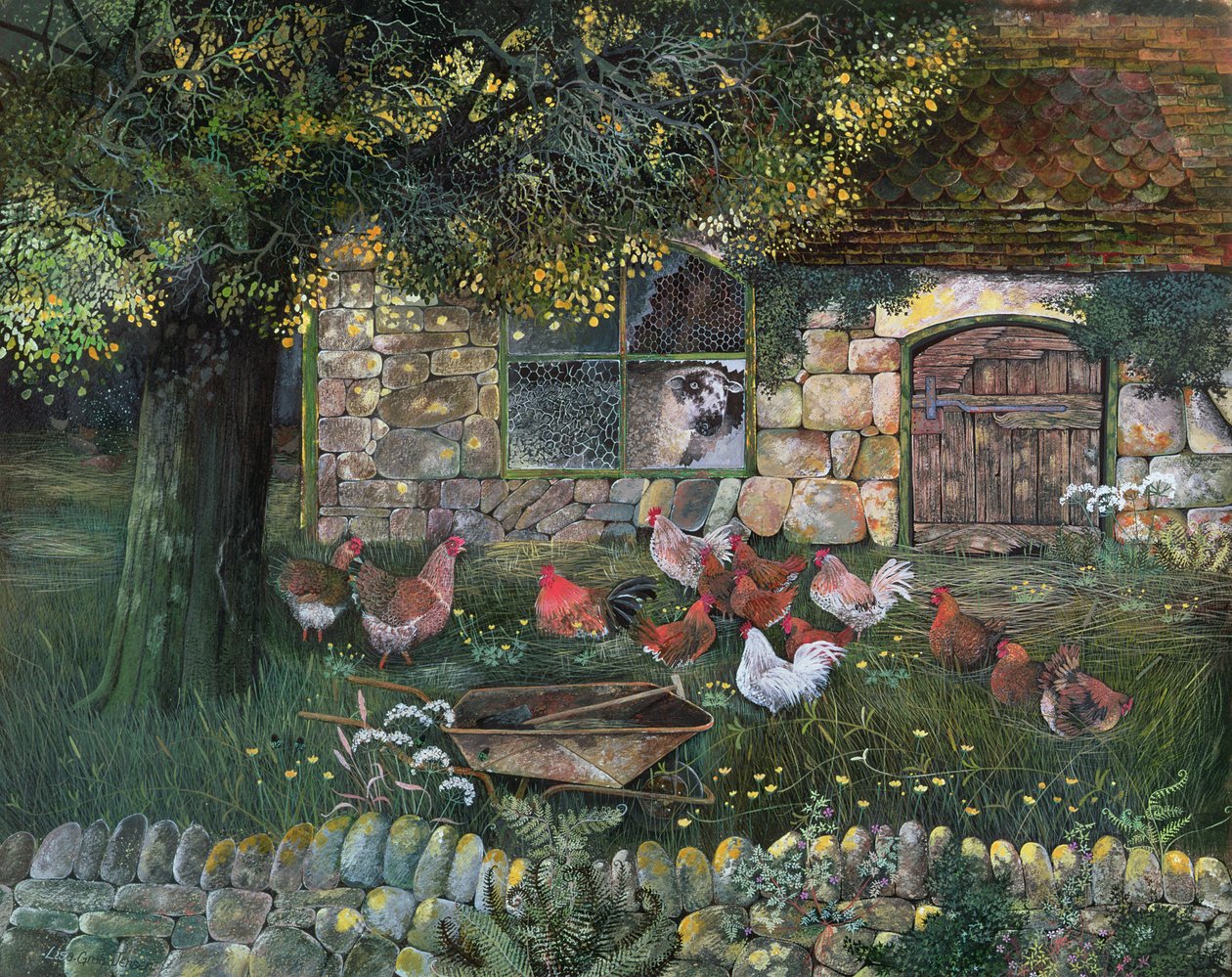 Kurnik, 1988 (atramenty, gwasz) autorstwa Lisa Graa Jensen