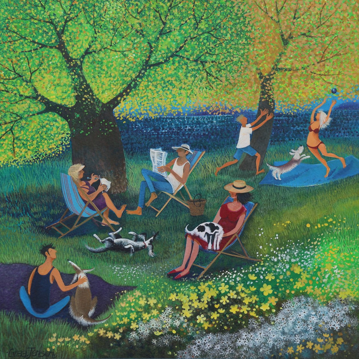 Dama w różu, 2015 (akryl na papierze) autorstwa Lisa Graa Jensen