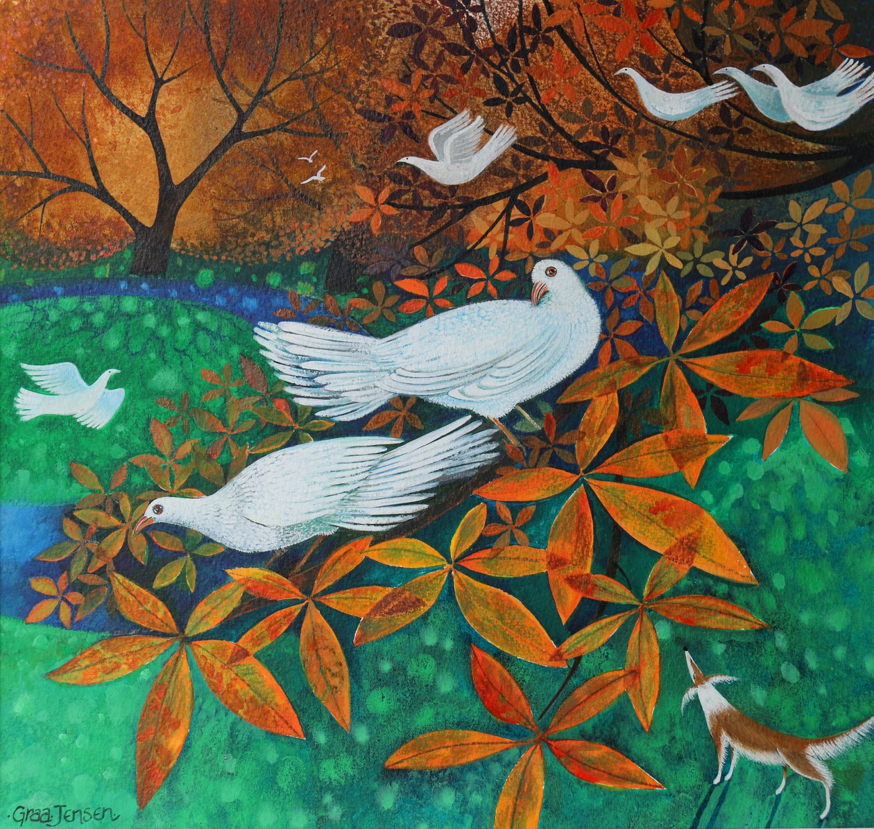 Białe gołębie, 2016 autorstwa Lisa Graa Jensen