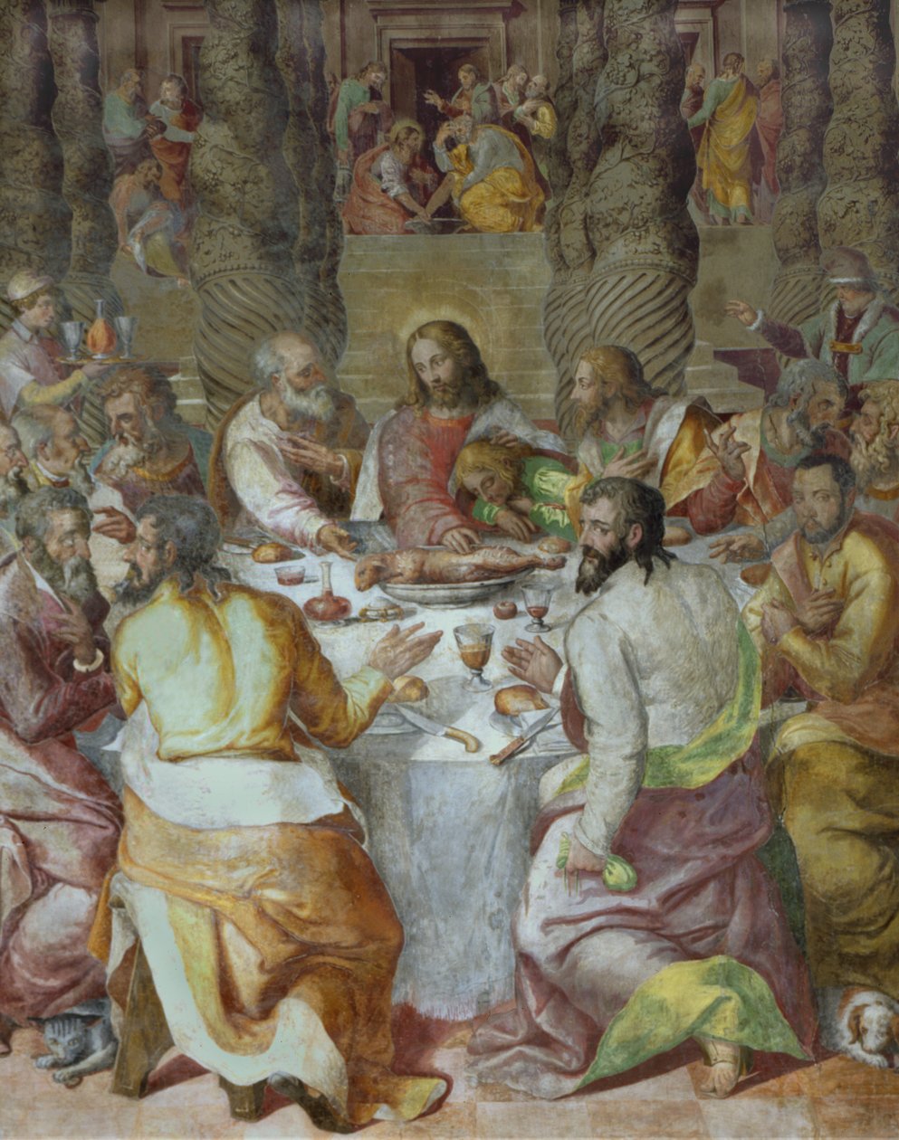 Ostatnia Wieczerza, 1572-75 autorstwa Livio Agresti