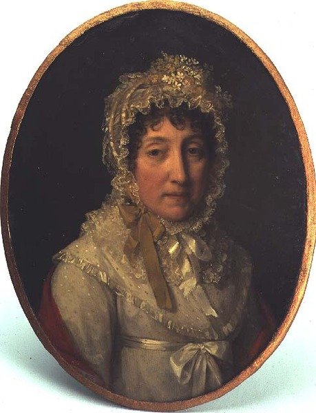 Portret starszej pani (olej na miedzi) autorstwa Lizinska Aimee Zoe de Mirbel