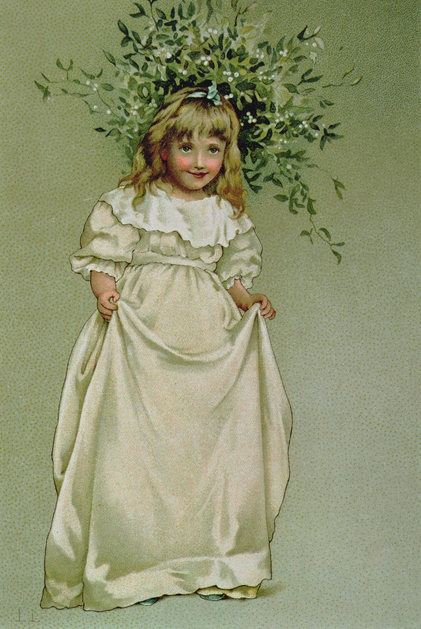 Pod jemiołą, XIX w. autorstwa Lizzie Mack