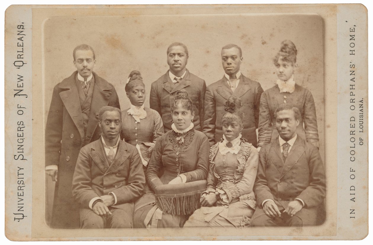 University Singers of New Orleans, ok. 1879 (zdjęcie) autorstwa Llewellyn A. Sawyer