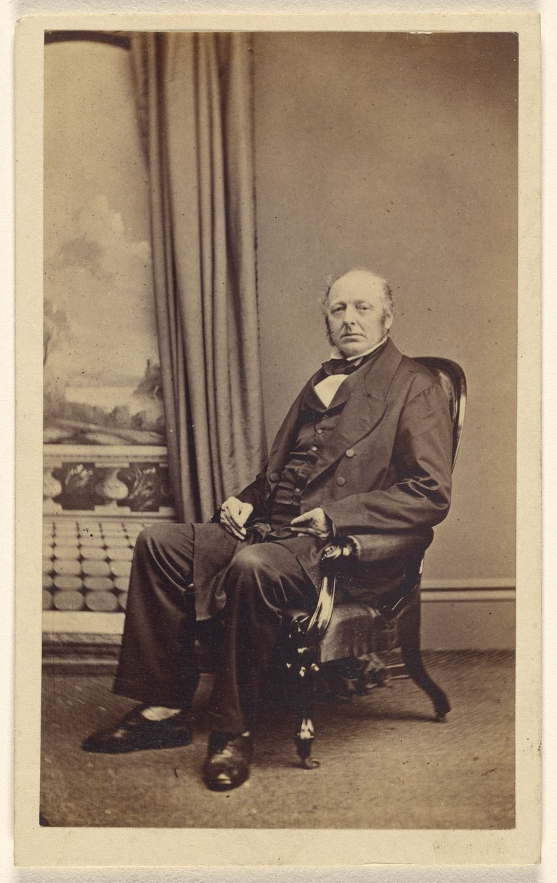 [Niezidentyfikowany mężczyzna w średnim wieku, siedzący]. autorstwa Lloyd and Jefferson