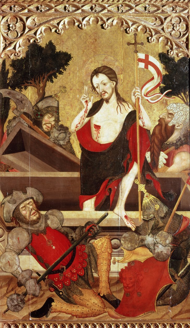 Zmartwychwstanie (tempera na panelu) autorstwa Lluís Borrassà