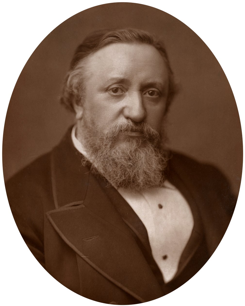 Benjamin Ward Richardson, brytyjski lekarz i pisarz historii medycyny, 1883. autorstwa Lock and Whitfield