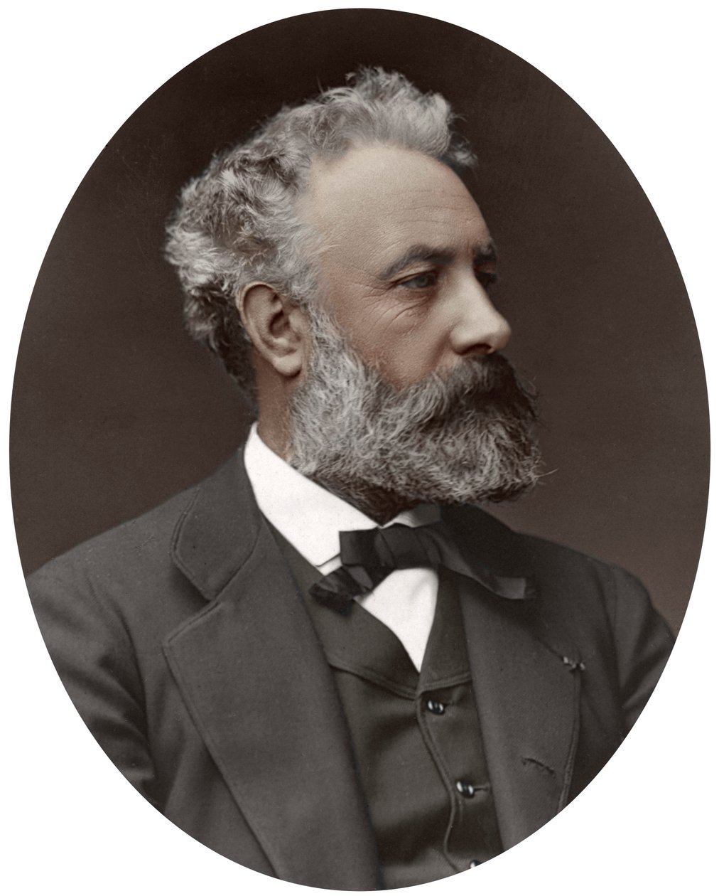 Jules Verne, francuski powieściopisarz, 1877. autorstwa Lock and Whitfield