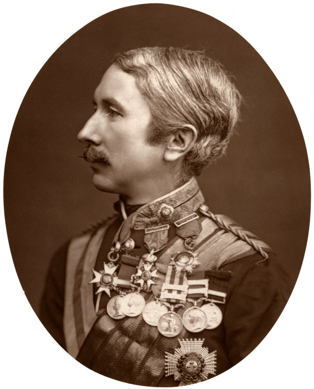 Generał dywizji Sir Garnet Wolseley, KCB, żołnierz brytyjski, 1876. autorstwa Lock and Whitfield