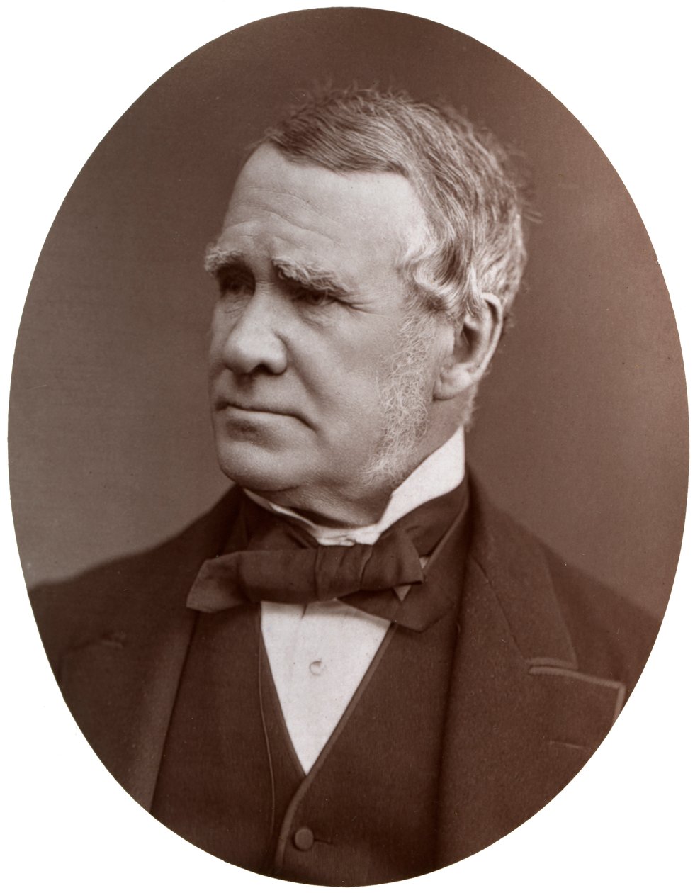 Sir John Hawkshaw, FRS, brytyjski inżynier budownictwa, 1877. autorstwa Lock and Whitfield