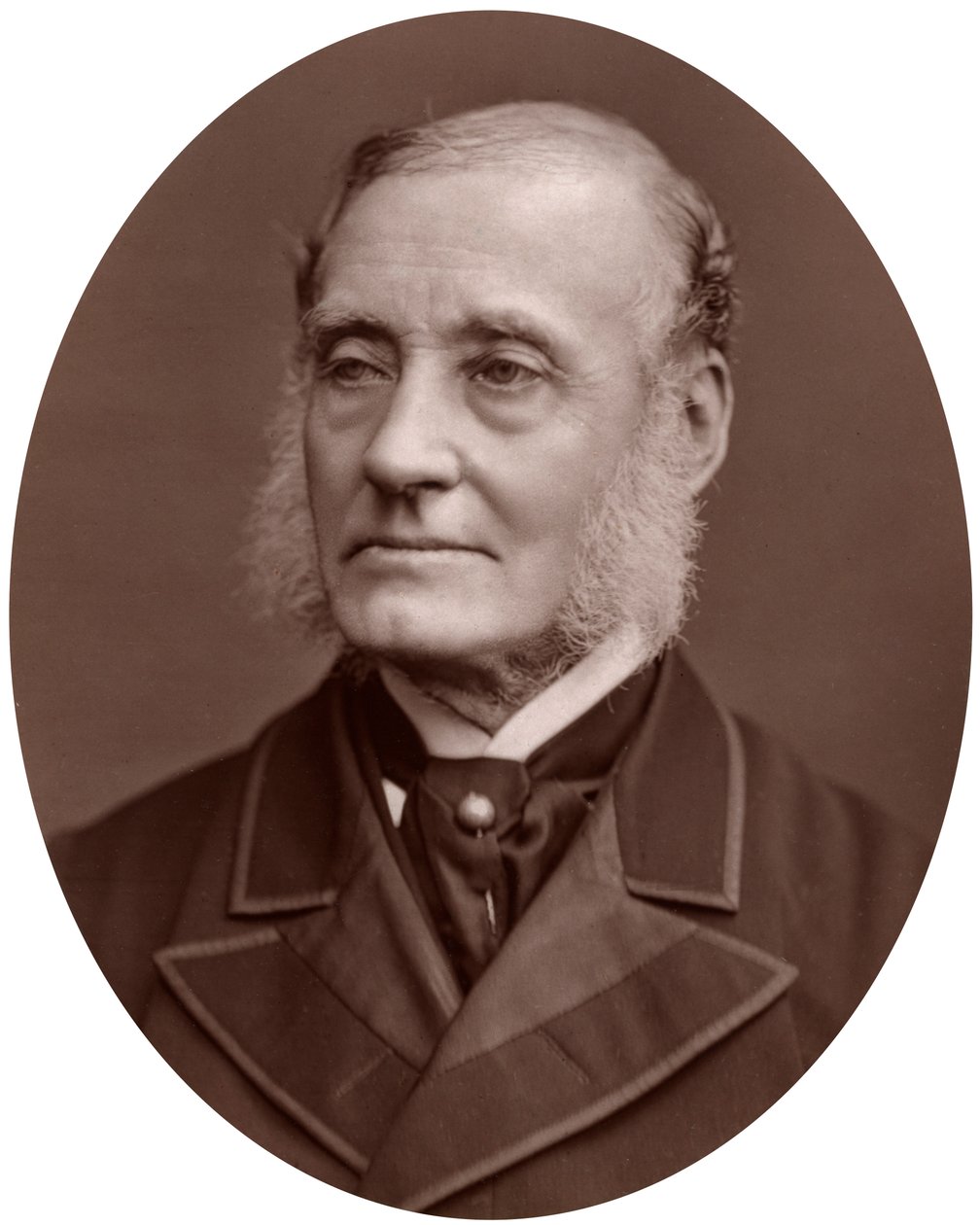 Sir Rutherford Alcock, brytyjski dyplomata i prezes Królewskiego Towarzystwa Geograficznego, 1877. autorstwa Lock and Whitfield
