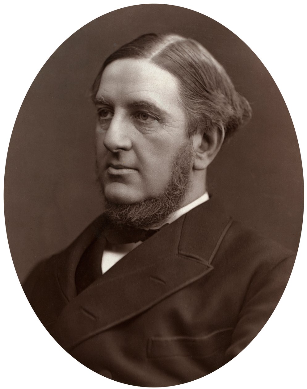 Sir William Vernon Harcourt QC, MP, profesor prawa międzynarodowego na Uniwersytecie w Cambridge, 1877. autorstwa Lock and Whitfield