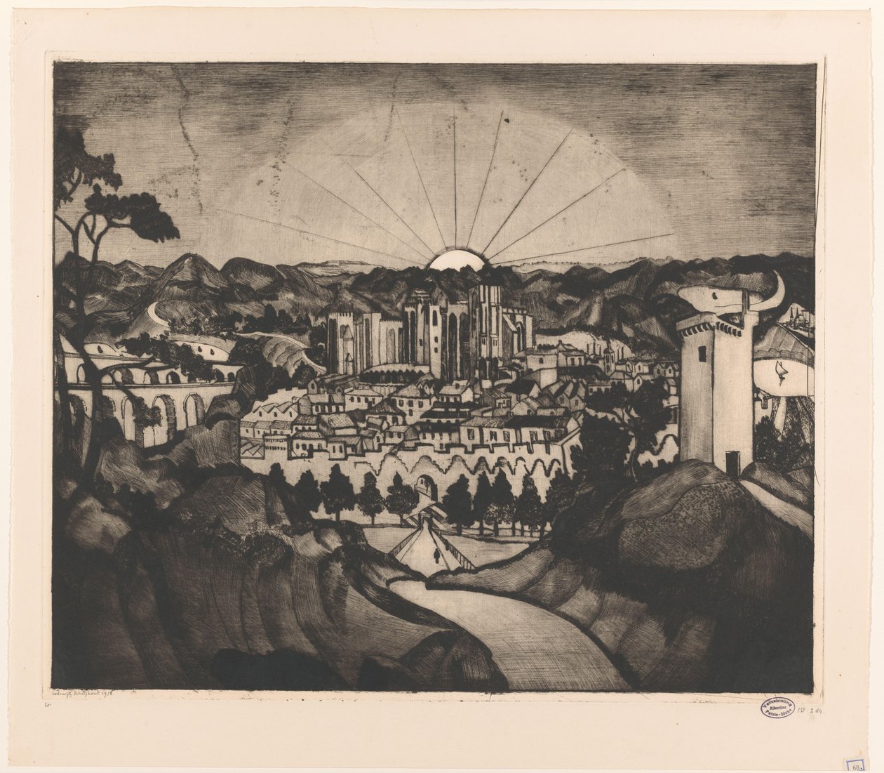 Awinion (tytuł oryginalny) autorstwa Lodewijk Schelfhout (signed by artist)