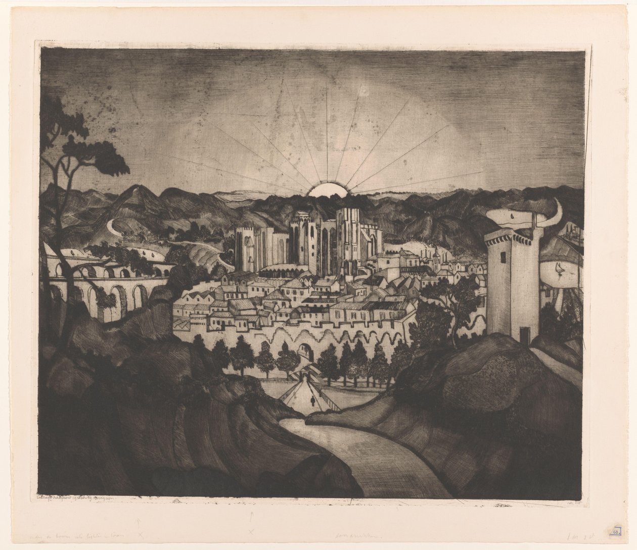 Awinion (tytuł oryginalny) autorstwa Lodewijk Schelfhout (signed by artist)