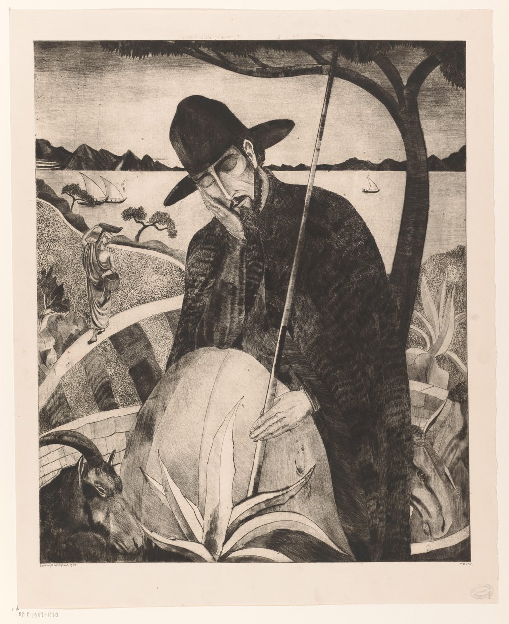 Owczarek Korsykański Le Berger Corse II (tytuł oryginalny) autorstwa Lodewijk Schelfhout (signed by artist)
