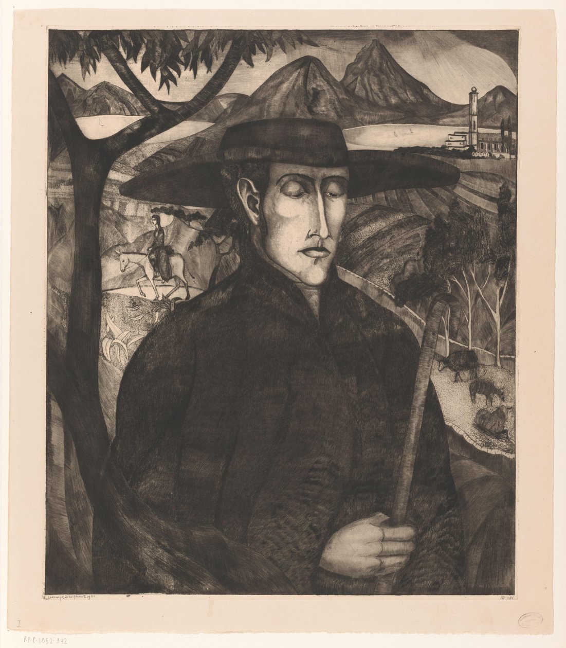 Owczarek Korsykański Le Berger Corse I (tytuł oryginalny) autorstwa Lodewijk Schelfhout (signed by artist)