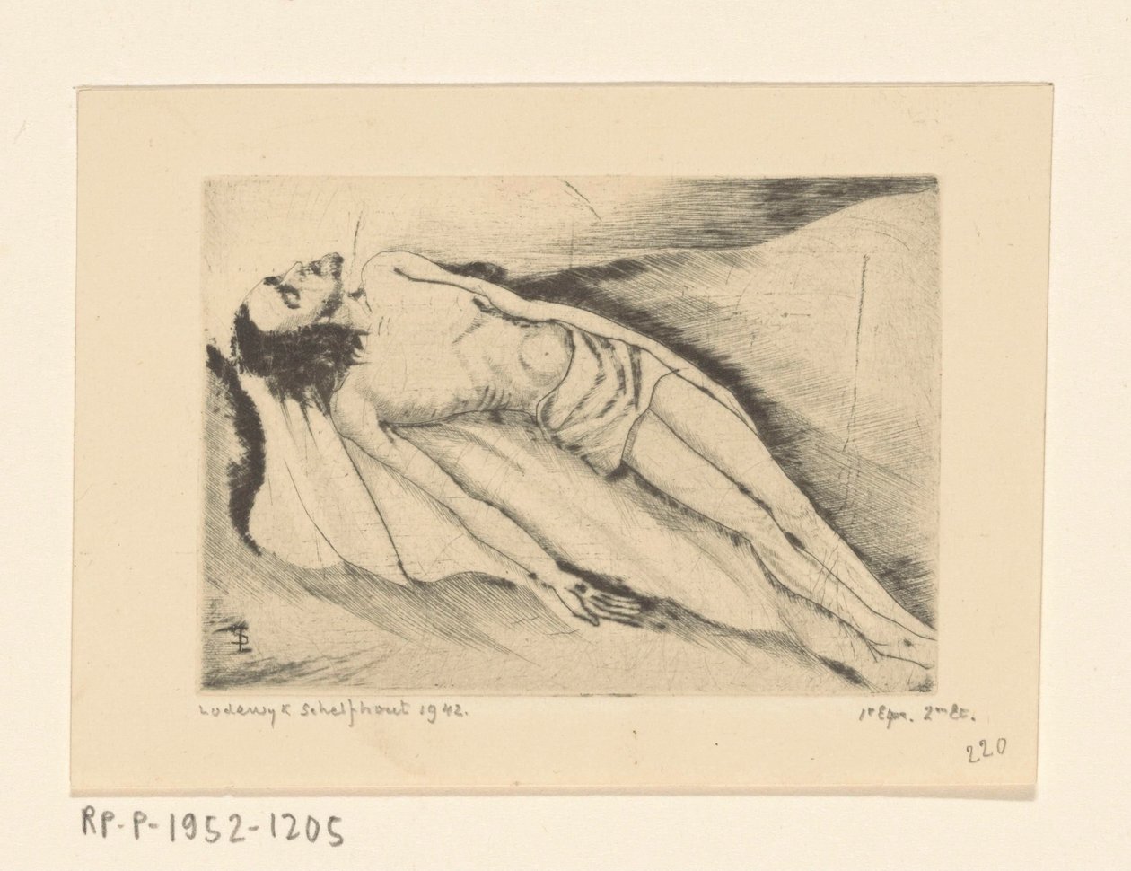 Dode Christus Le Christ mort (tytuł oryginalny) autorstwa Lodewijk Schelfhout (signed by artist)
