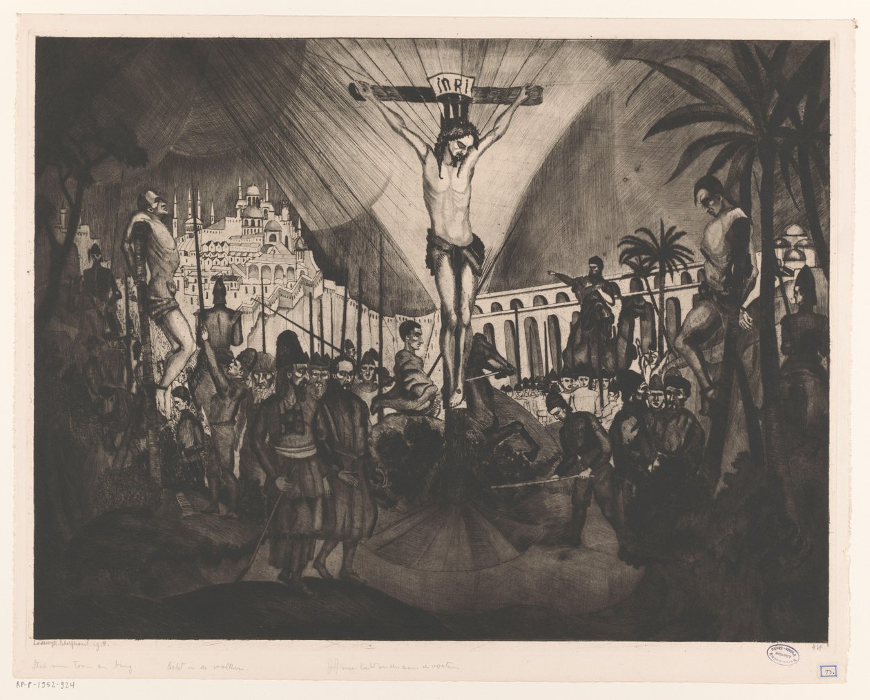 Golgota II (tytuł oryginalny) autorstwa Lodewijk Schelfhout (signed by artist)