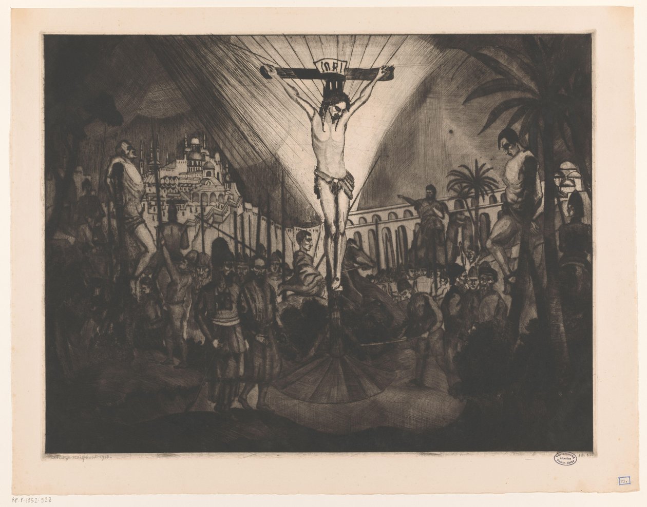 Golgota II (tytuł oryginalny) autorstwa Lodewijk Schelfhout (signed by artist)