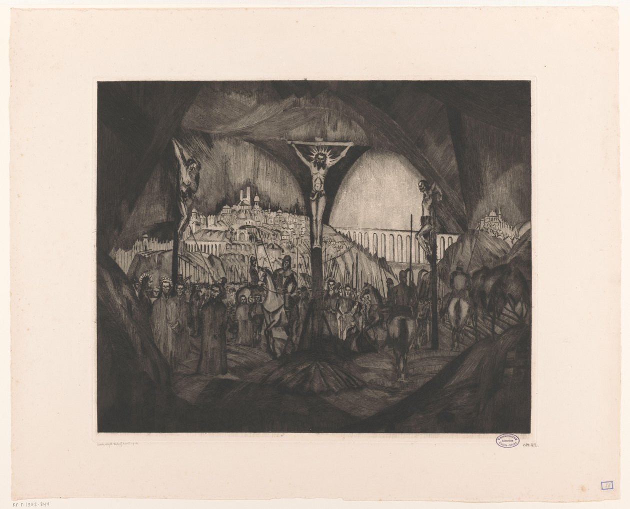 Golgota I (tytuł oryginalny) autorstwa Lodewijk Schelfhout (signed by artist)