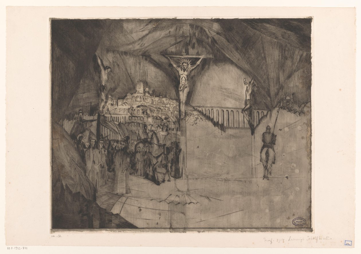 Golgota I (tytuł oryginalny) autorstwa Lodewijk Schelfhout (signed by artist)