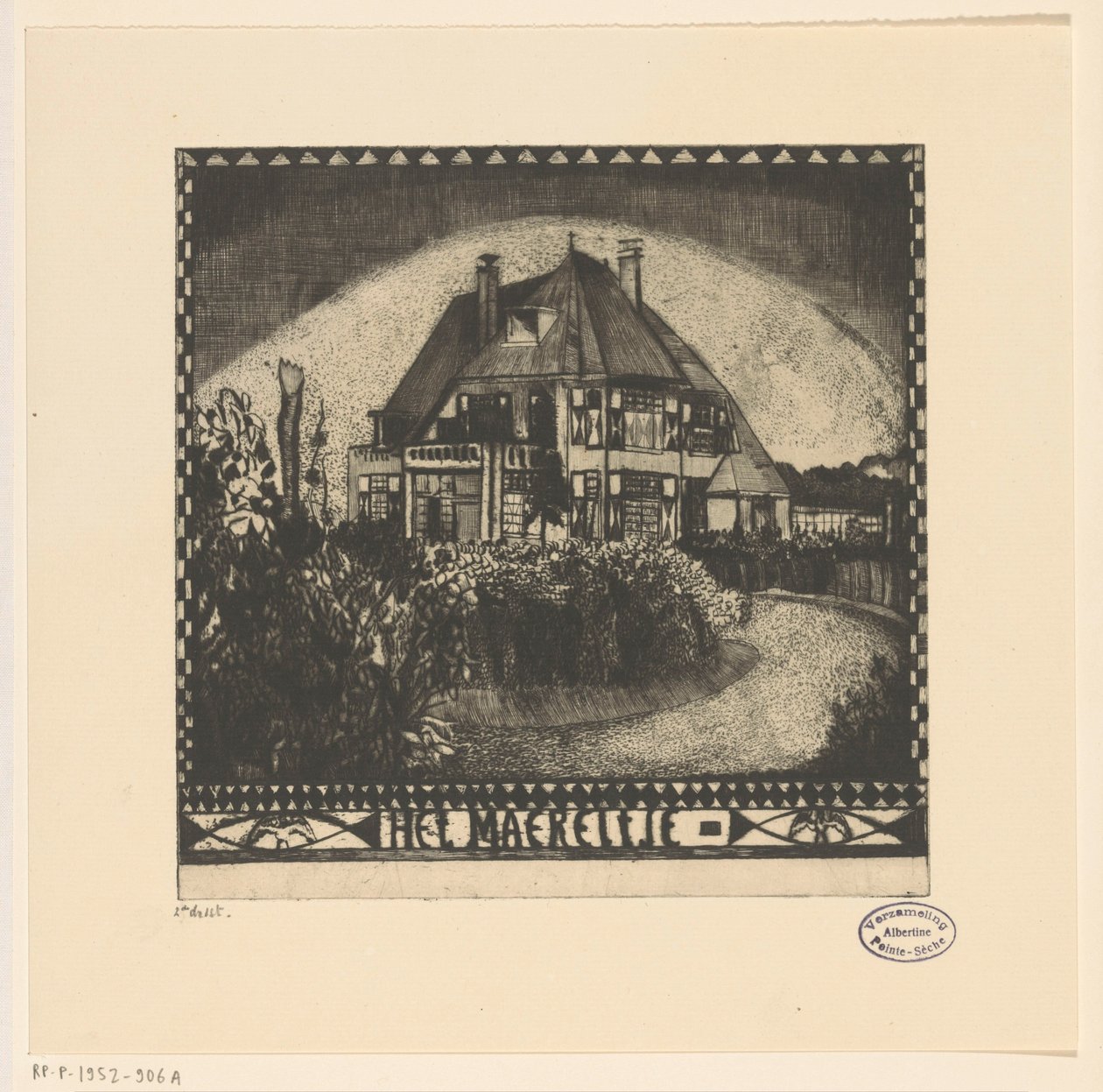 Het Maereltje (oryginalny tytuł na obiekcie) autorstwa Lodewijk Schelfhout (signed by artist)