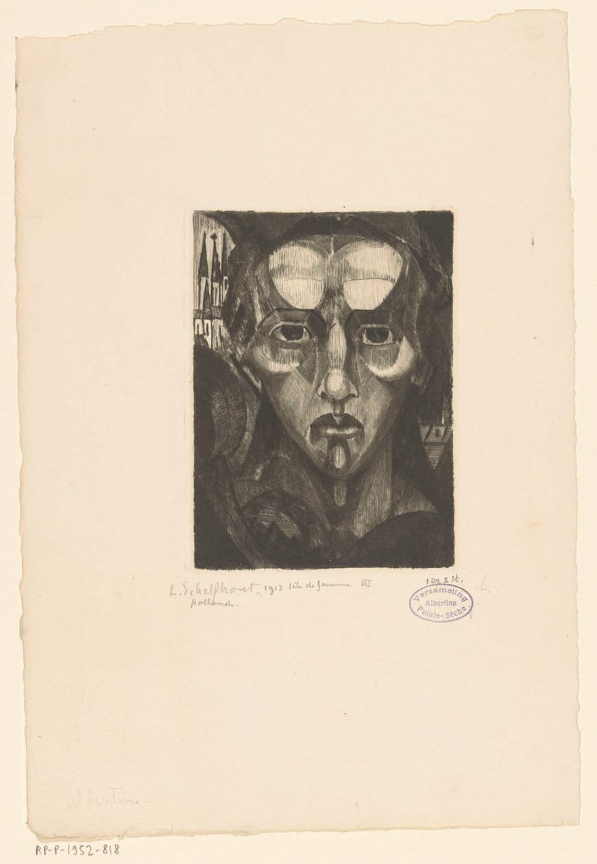 Głowa kobiety Tête de femme III (oryginalny tytuł na przedmiocie) autorstwa Lodewijk Schelfhout (signed by artist)