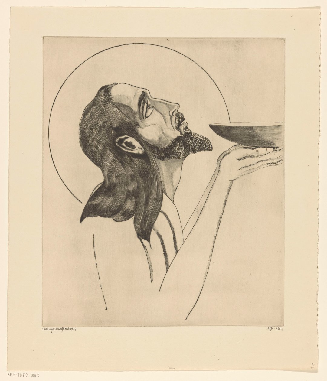 Johannes de Doper Św. Jan Chrzciciel (tytuł oryginalny) autorstwa Lodewijk Schelfhout (signed by artist)