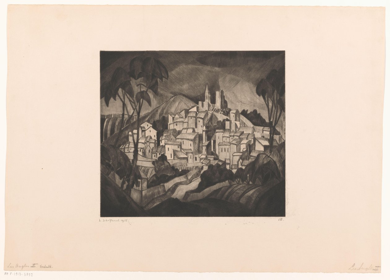 Les Angles II (tytuł oryginalny) autorstwa Lodewijk Schelfhout (signed by artist)
