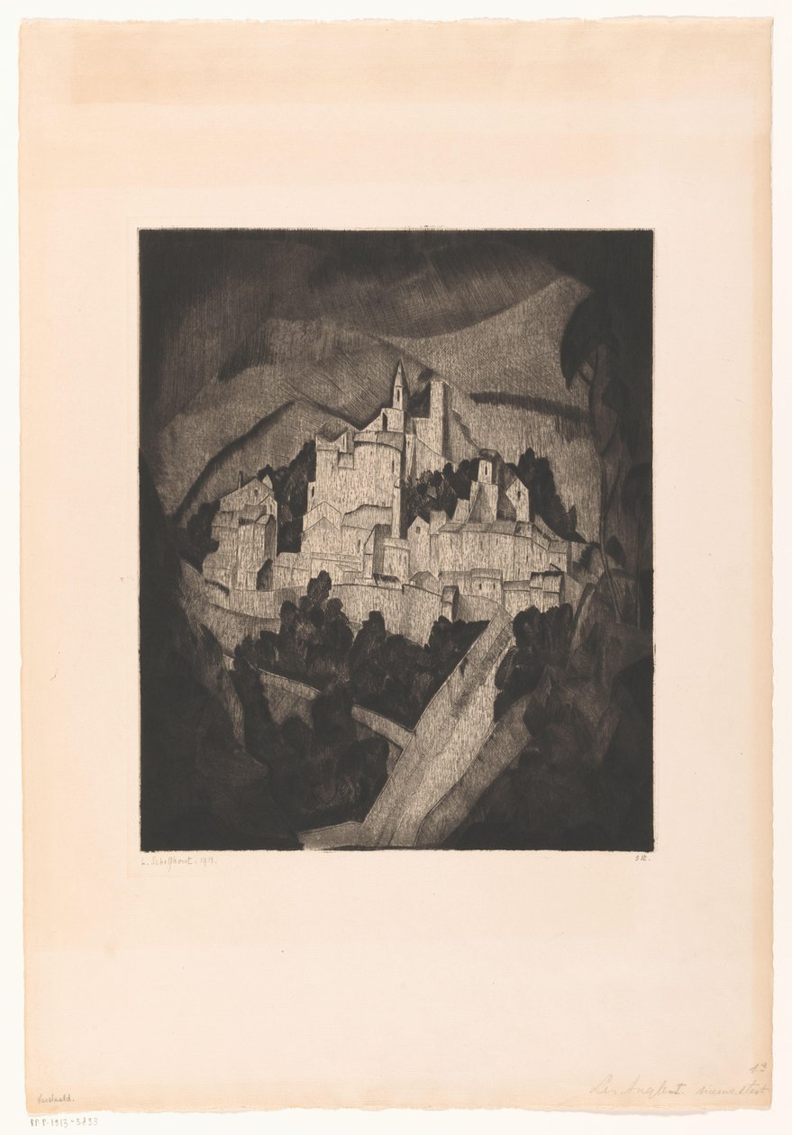 Les Angles I (tytuł oryginalny) autorstwa Lodewijk Schelfhout (signed by artist)