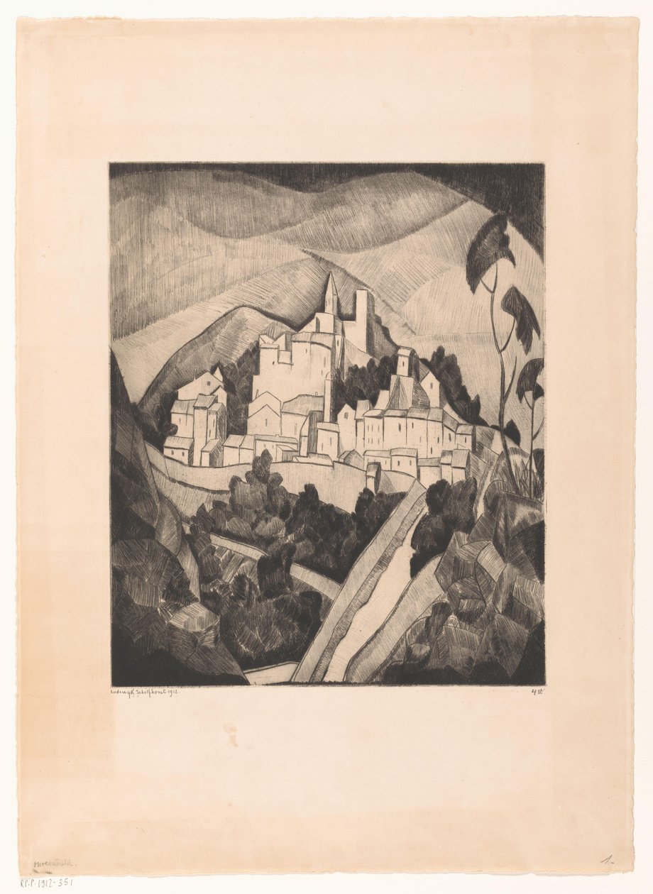 Les Angles I (tytuł oryginalny) autorstwa Lodewijk Schelfhout (signed by artist)
