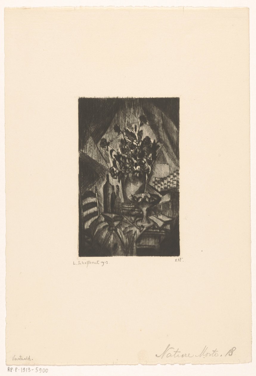 Nieruchomy Śmierć natury (oryginalny tytuł na obiekcie) autorstwa Lodewijk Schelfhout (signed by artist)
