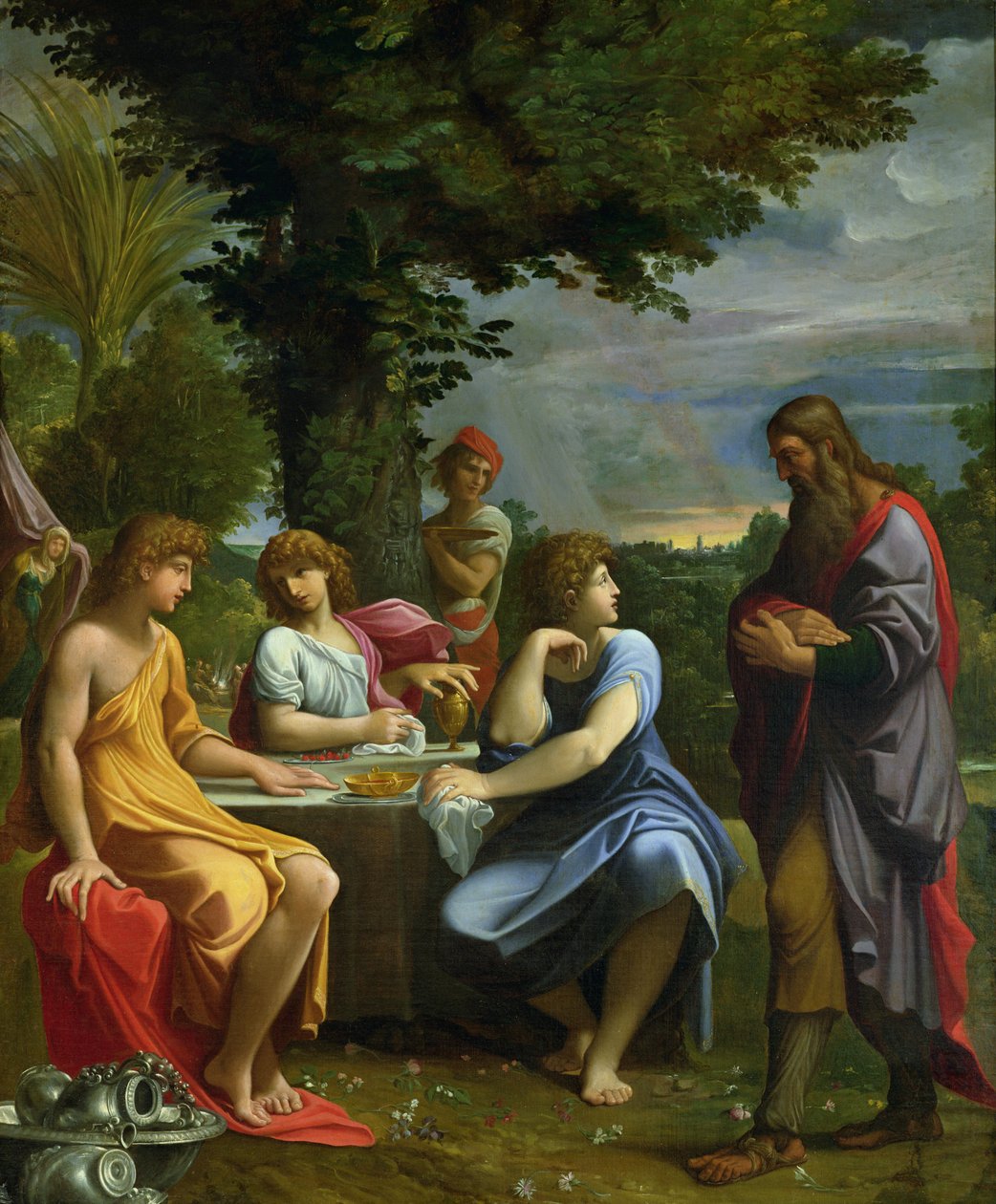 Abraham i trzej aniołowie autorstwa Lodovico Carracci