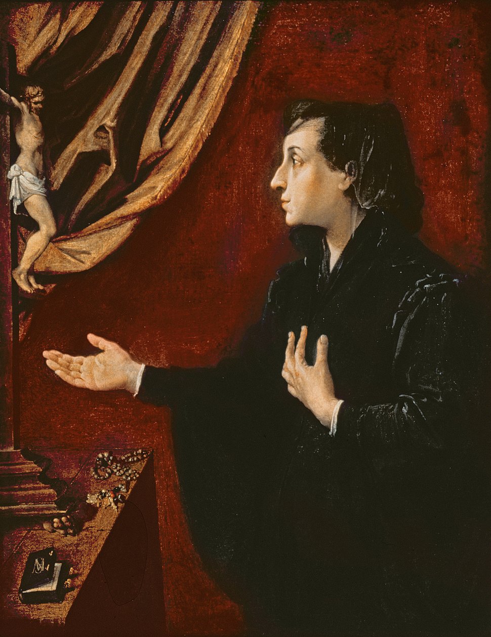 Portret wdowy, ok.1585 autorstwa Lodovico Carracci