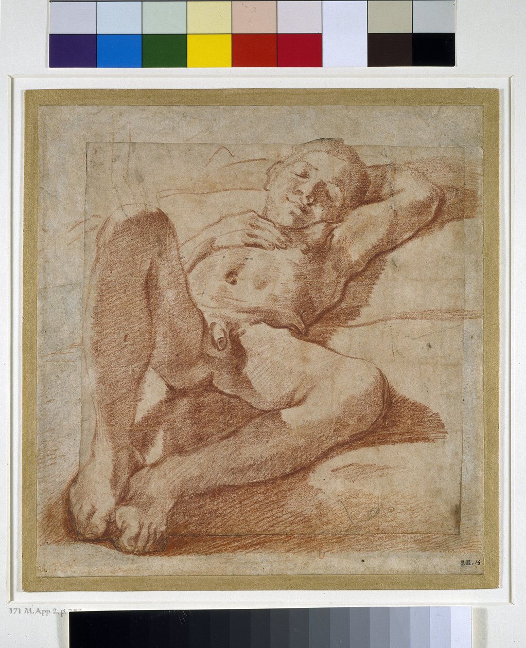 Studium nagiego chłopca autorstwa Lodovico Carracci