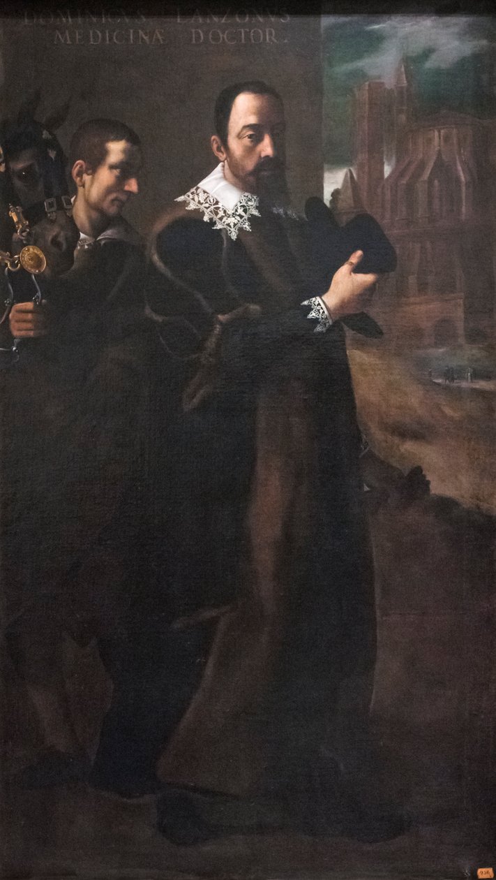 Retrato de Domenico Lanzoni (óleo sobre tela) polonês autorstwa Lodovico (attr. to) Carracci