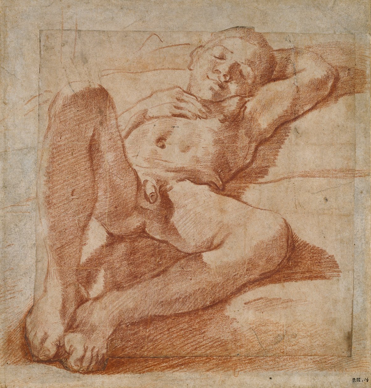 Studium nagiego chłopca, 1575-1619 autorstwa Lodovico Carracci