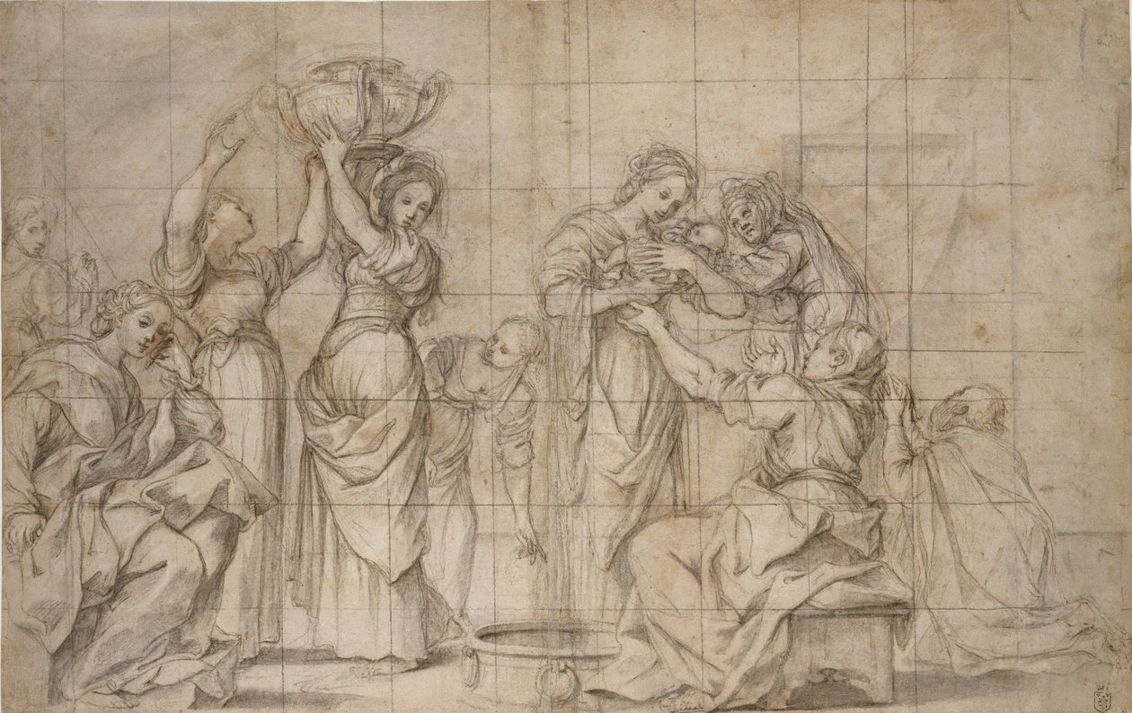 Narodziny Chrzciciela, ok. 1575-1610 autorstwa Lodovico Carracci
