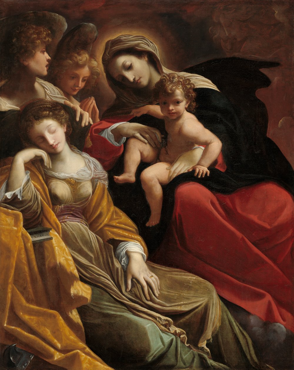 Sen św. Katarzyny Aleksandryjskiej, ok. 1593 autorstwa Lodovico Carracci