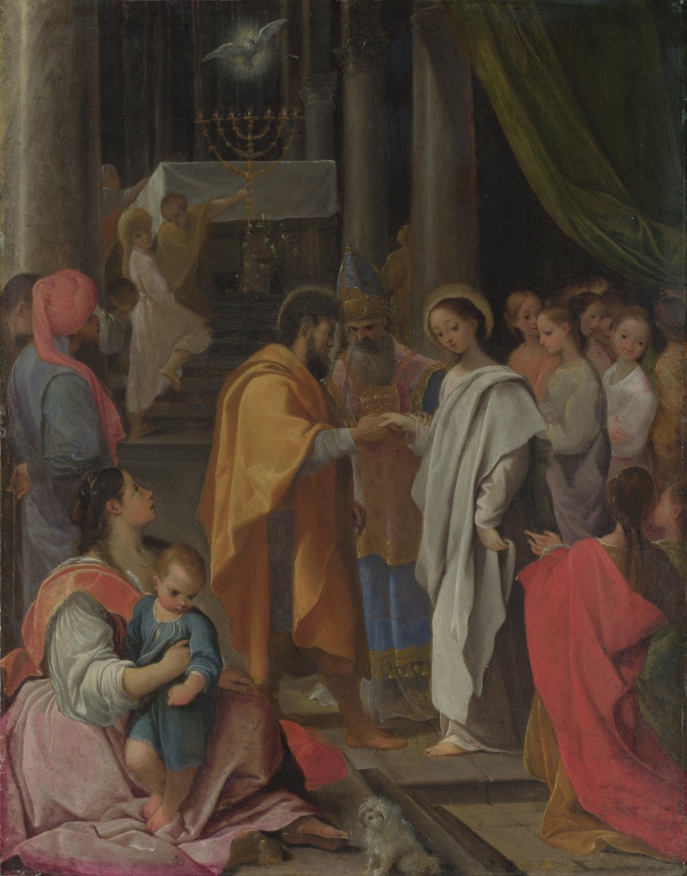 Ślub Marii i Józefa, ok. 1590 autorstwa Lodovico Carracci