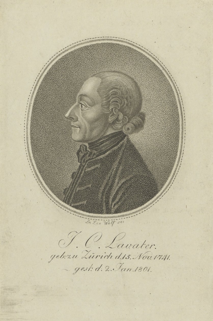 Portret poety i fizjognomisty Johanna Kaspara Lavatera 1741-1801, ok. 1930 r. 1810. autorstwa Loeser Leo Wolf