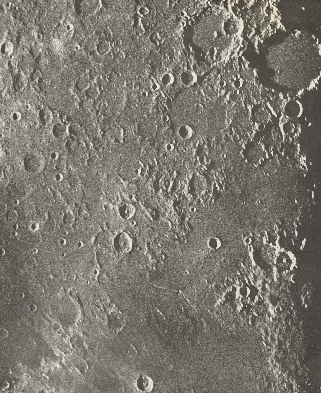 Photographie Lunaire Albategnius - Triesnecker - Manilius autorstwa Loewy et Puiseux