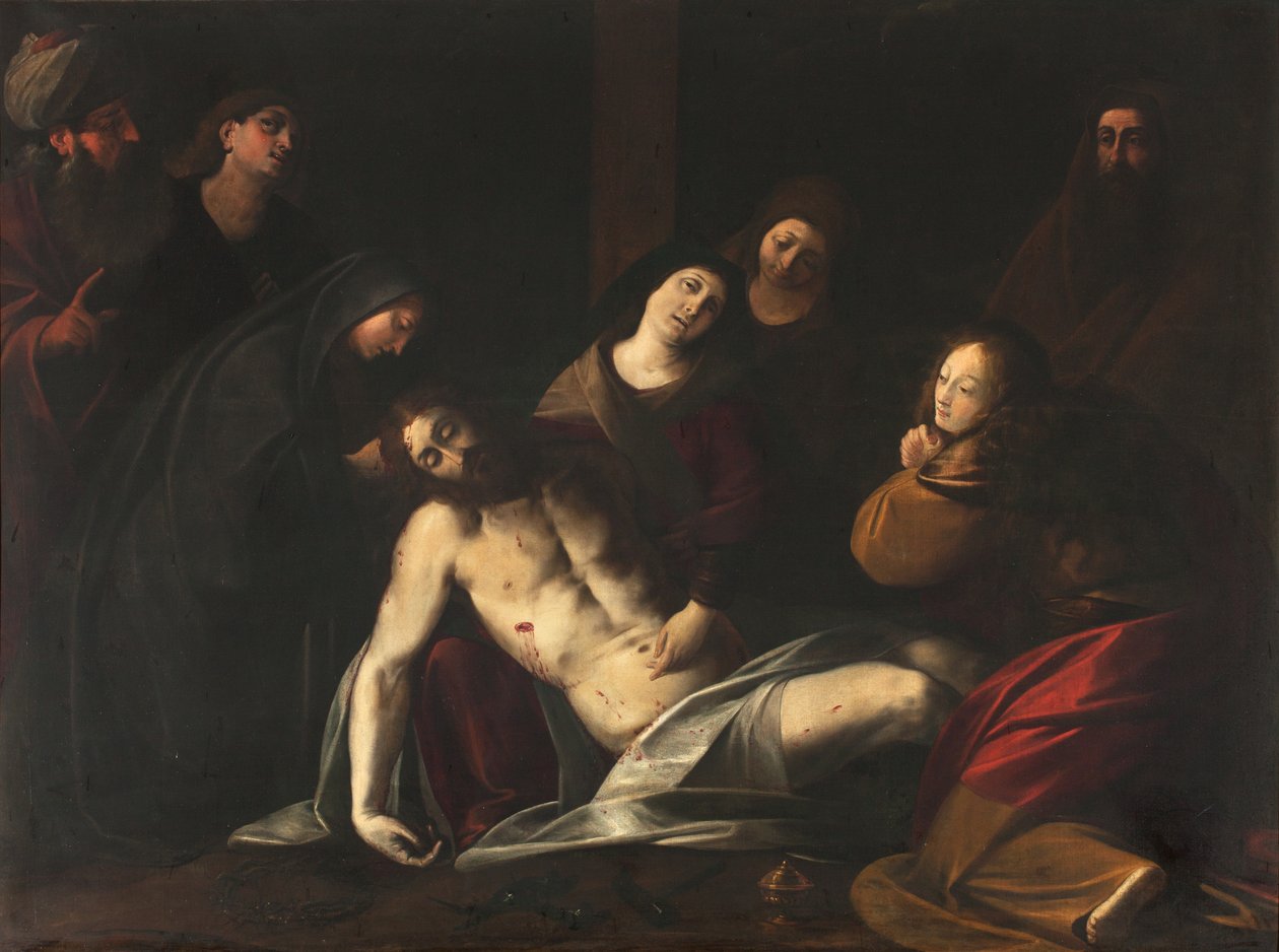 Mediolan, kościół San Francesco da Paola, Szkoła Lombardzka z 700 roku, Złożenie krzyża autorstwa Lombard School