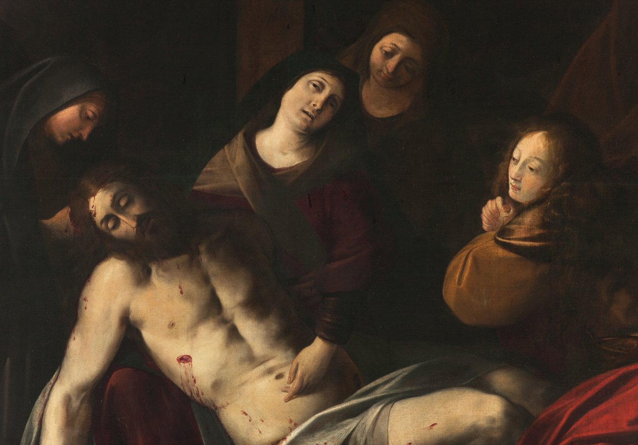 Mediolan, kościół San Francesco da Paola, Szkoła Lombardzka z 700 roku, Złożenie krzyża autorstwa Lombard School