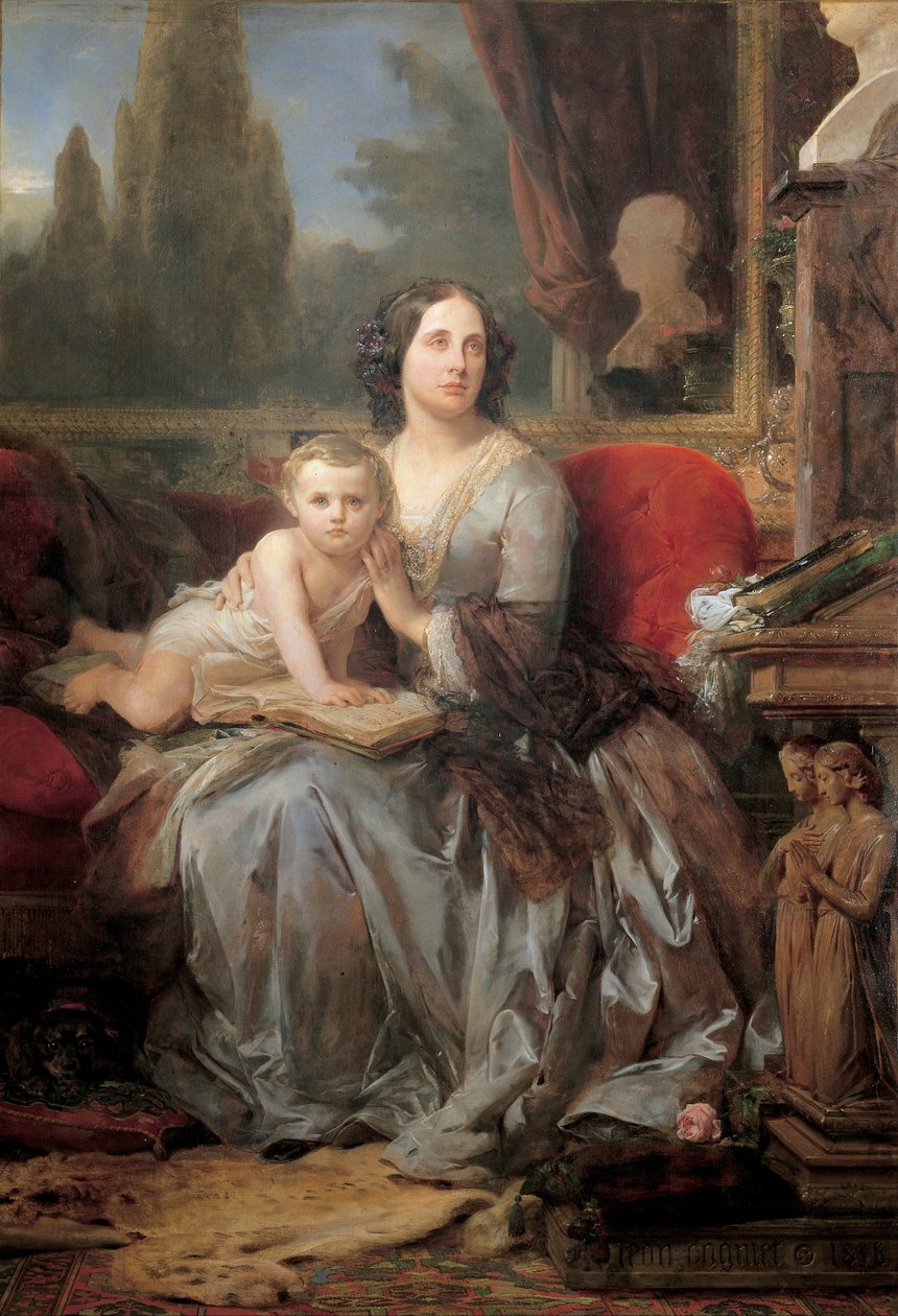 Maria Brignole-Sale, księżna Galliera, z synem Filippo autorstwa Léon Cogniet