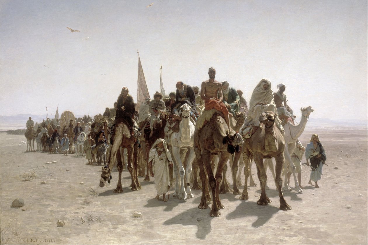 Pielgrzymi jadący do Mekki, 1861 autorstwa Léon Belly