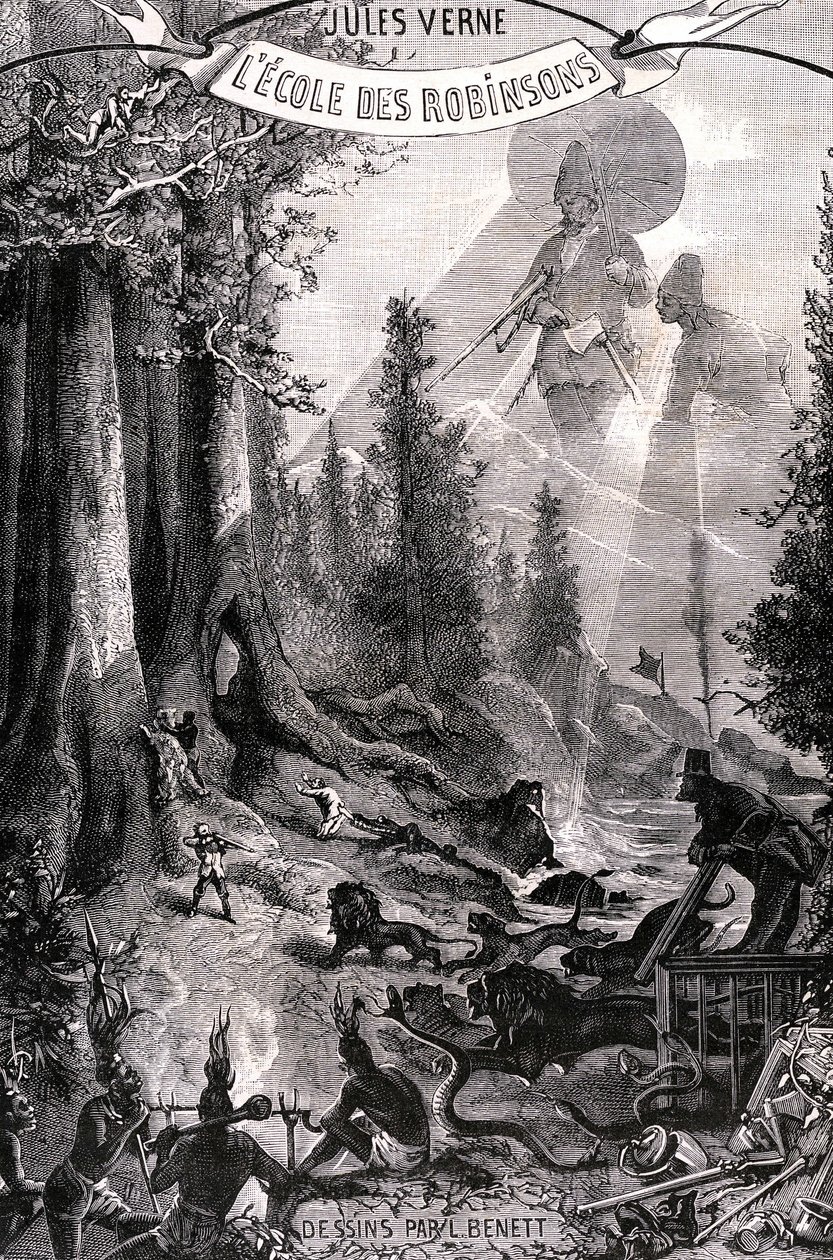 Frontispis powieści Julesa Verne