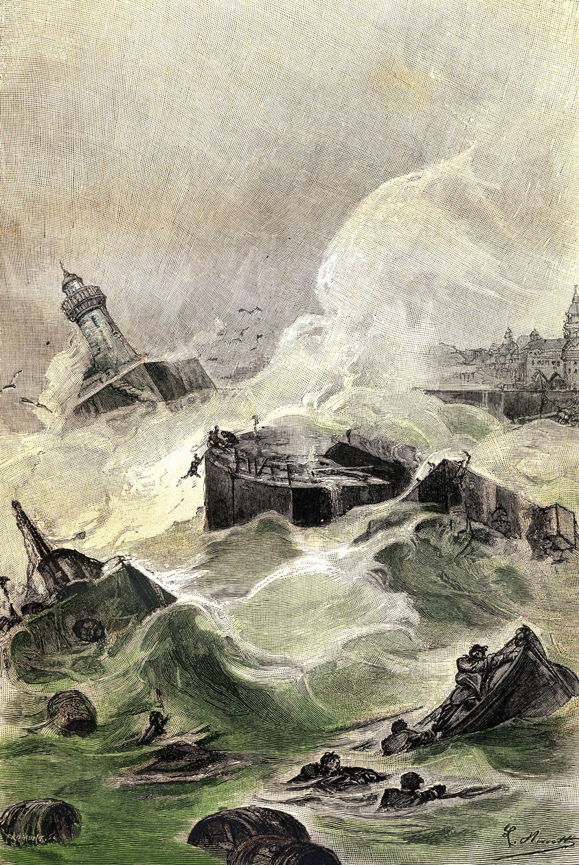 Ilustracja do powieści Juliusza Verne