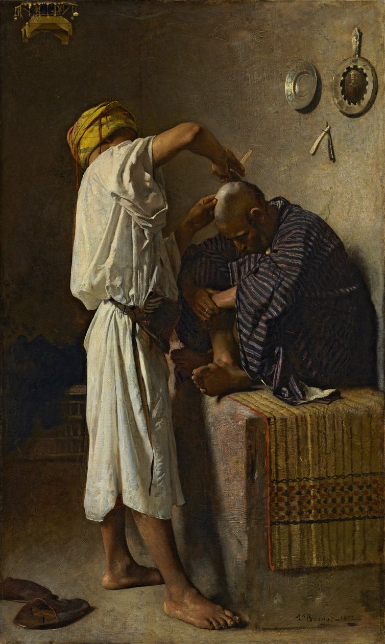 Orientalny salon fryzjerski autorstwa Léon Bonnat